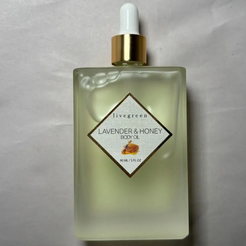 livegreen lavender & honey body oil nwot 90ML / 3‎ FL OZ  Exp: 4-10-2027